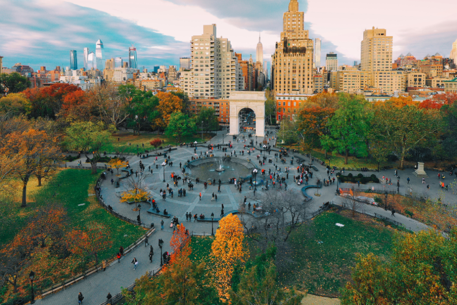 Washington Square Park Característico parque de New York con un arco